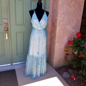 2Bella Maxi Dress with Adjustable Spaghetti Straps - Small